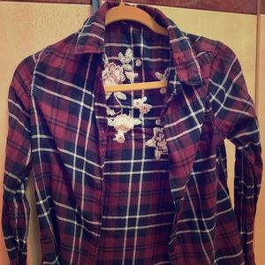 girly and edgy flower flannel